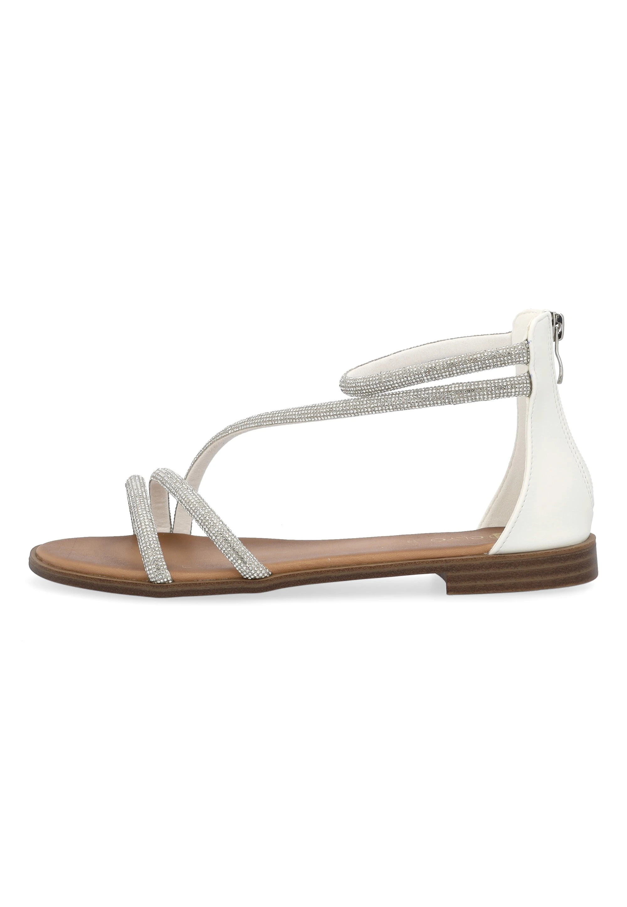 Sandali con zip sul retro Clyò con brillantini